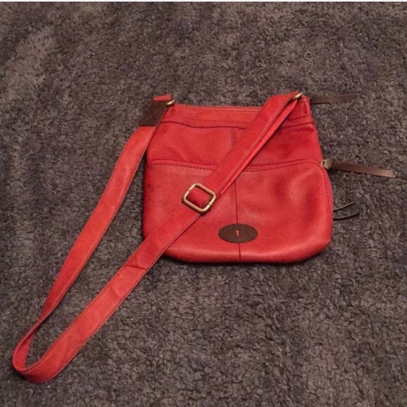 Coral/Pink Fossil handbag - Picture 6 of 7